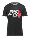 Dsquared2 T-shirts In Black