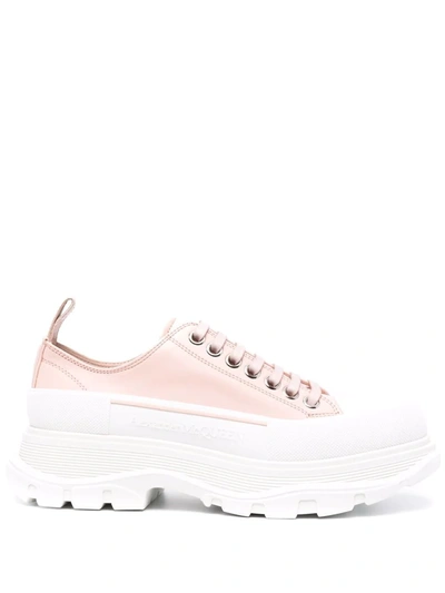 Alexander Mcqueen Tread Slick Lace-up Sneakers In Pink