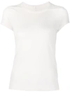 Rick Owens Crew-neck Short-sleeved T-shirt In 白色