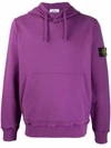 STONE ISLAND LOGO-PATCH PULLOVER HOODIE