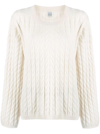 Totême Cable-knit Cashmere Jumper In 中性色