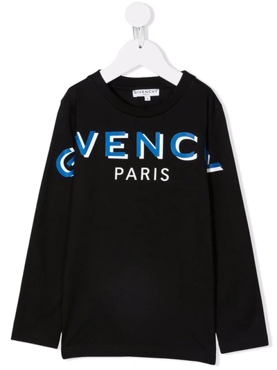 Givenchy Logo Print Cotton Jersey T-shirt In Black