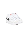 Nike Blazer Mid 77 Leather High-top Sneakers In White