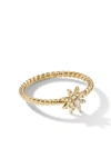 David Yurman 18kt Yellow Gold Starburst Diamond Ring In Gold