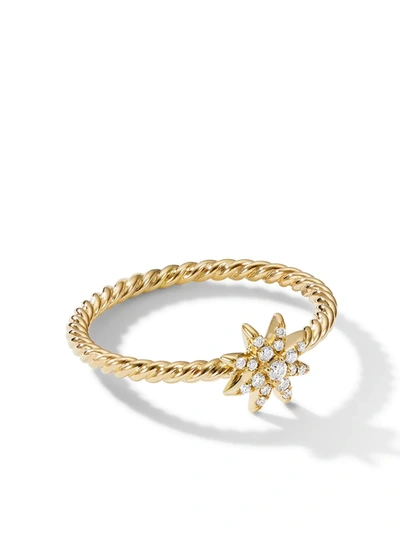 David Yurman 18kt Yellow Gold Starburst Diamond Ring