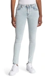Off-white Embroidered Details Skinny Jeans In Blue