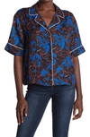 MARCELO BURLON COUNTY OF MILAN COUNTY FLORAL CONTRAST PIPED SHIRT