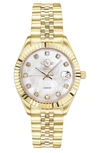 Gv2 Naples Diamond Swiss Watch, 34mm In Ip Gold