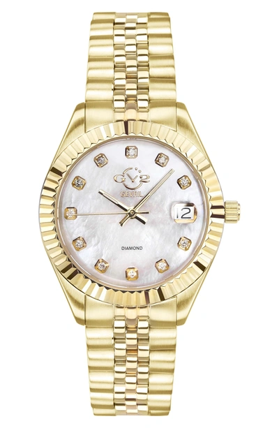 Gv2 Naples Diamond Swiss Watch, 34mm In Ip Gold