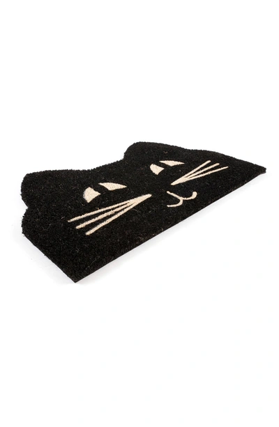 Entryways Cat Face Non Slip Coir Doormat