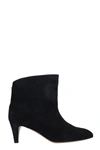 Isabel Marant Black Suede Ankle Boots In Black