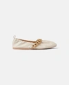 Stella Mccartney Falabella Chain Ballerina Flats In Cream