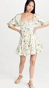 Rhode Astrid Smocked Printed Poplin Dress