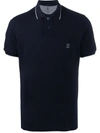 Brunello Cucinelli Logo Polo Shirt In Blue In Blue