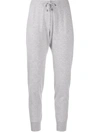 Brunello Cucinelli Tapered Bead-embellished Cashmere Track Pants In Grey