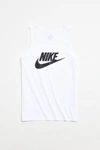 Nike Sportswear Logo-print Cotton-jersey Tank Top In White