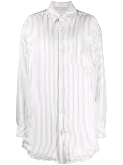 Maison Margiela Striped Button-up Shirt In Weiss