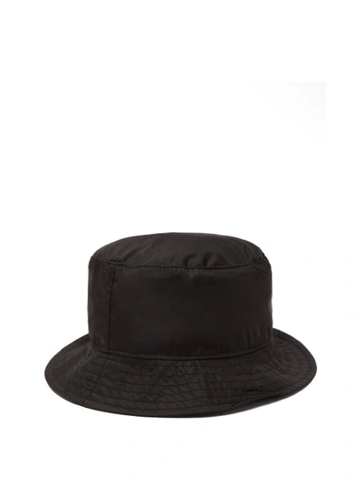 Maison Michel Jason Rain And Go Nylon Bucket Hat In 黑色