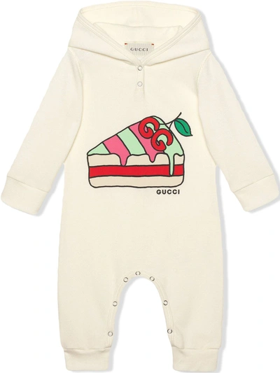 Gucci Babies' Pie-print Romper In White