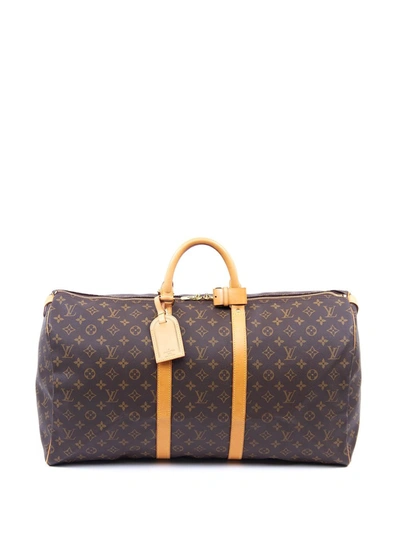 Pre-owned Louis Vuitton 1990s  Keepall 55 Holdall Bag In Brown