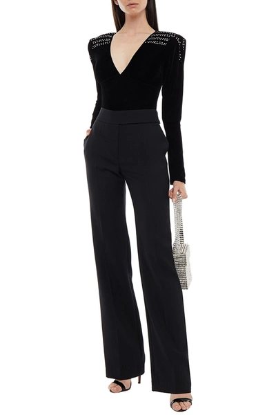 Alexandre Vauthier Wool-crepe Bootcut Trousers In Black
