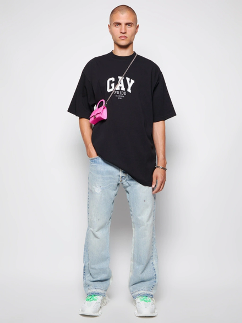 トップス 2021AW BALENCIAGA bar code logo T-shirt 2021AW BALENCIAGA bar code logo T-shirt