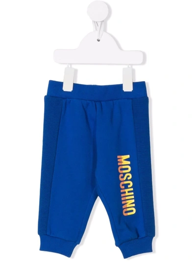 Moschino Babies' Logo Tracksuit Bottoms In 蓝色