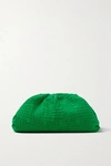 Bottega Veneta The Pouch Jacquard Terry Cloth Clutch In Green