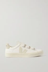 VEJA RECIFE SUEDE-TRIMMED LEATHER SNEAKERS