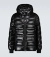 Moncler Men's Cuvellier Lacquered Nylon Hooded Puffer Jacket In Black