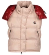 Moncler Alpiste Nylon Laque Down Vest In Beige