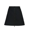 Moncler High-rise Quilted Miniskirt In Black