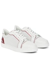 Christian Louboutin Fun Vieira Printed Pvc-trimmed Perforated Leather Sneakers In Rainbow,red,white