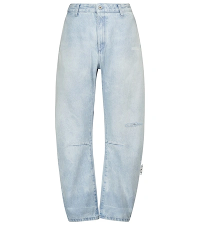 Off-white High-rise Wide-leg Jeans In Blue