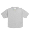 Palm Angels Grey T-shirt With Multicolor Print In Grey
