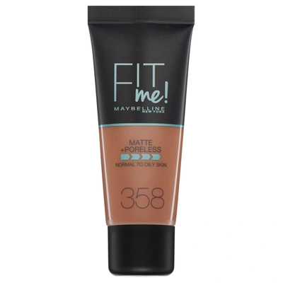 Maybelline Fit Me! Matte And Poreless Foundation 30ml (various Shades) In 6 358 Latte