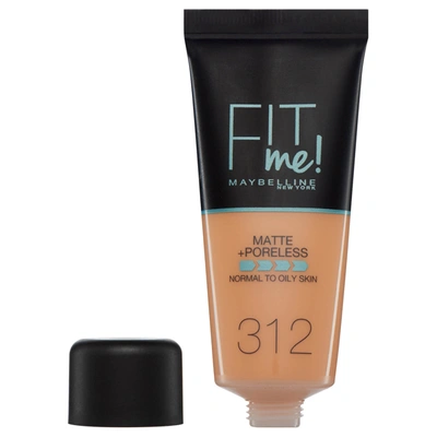 Maybelline Fit Me! Matte And Poreless Foundation 30ml (various Shades) In 17 312 Golden