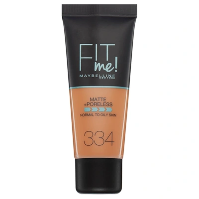 Maybelline Fit Me! Matte And Poreless Foundation 30ml (various Shades) In 14 334 Warm Tan