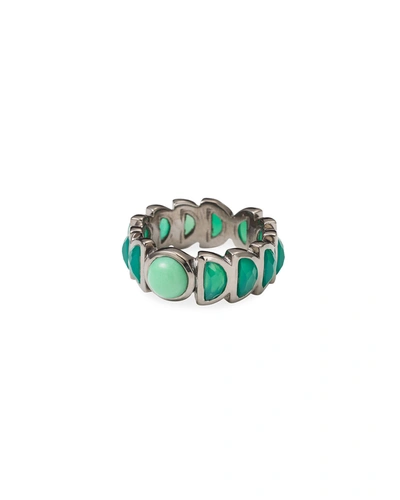 Nakard Luna Band Ring With Green Onyx