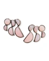 Nakard Prawn Stud Earrings, Pink Opal