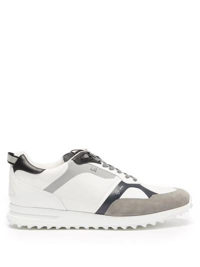 Dunhill Radial 2.0 Leather And Suede-trimmed Ripstop Sneakers In White