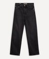 Levi's Black Ribcage Straight Ankle Jeans In Feelin Cagey