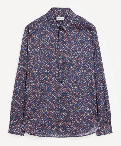 Liberty Donna-leigh Tana Lawn Cotton Casual Classic Slim Fit Shirt In Navy