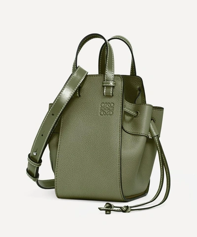 Loewe Women's Mini Hammock Drawstring Leather Bag In Avocado Green