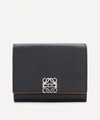 Loewe Anagram Leather Six Card Trifold Wallet In Black
