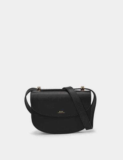 APC GENEVE MINI HOBO BAG - A.P.C. - BLACK - LEATHER