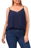 1.state Sheer Inset Camisole In Twilight Navy