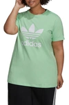 Adidas Originals Adicolor Classics Trefoil Graphic Tee In Green
