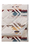 Pendleton Sunset Canyon Roll-up Throw Blanket In White Sands