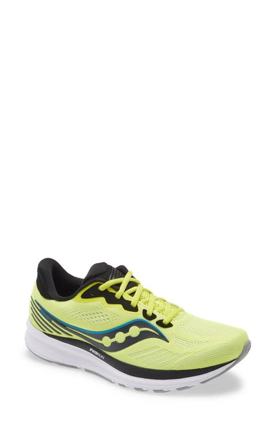 Saucony Ride 14 Running Shoe In Citrus/ Black